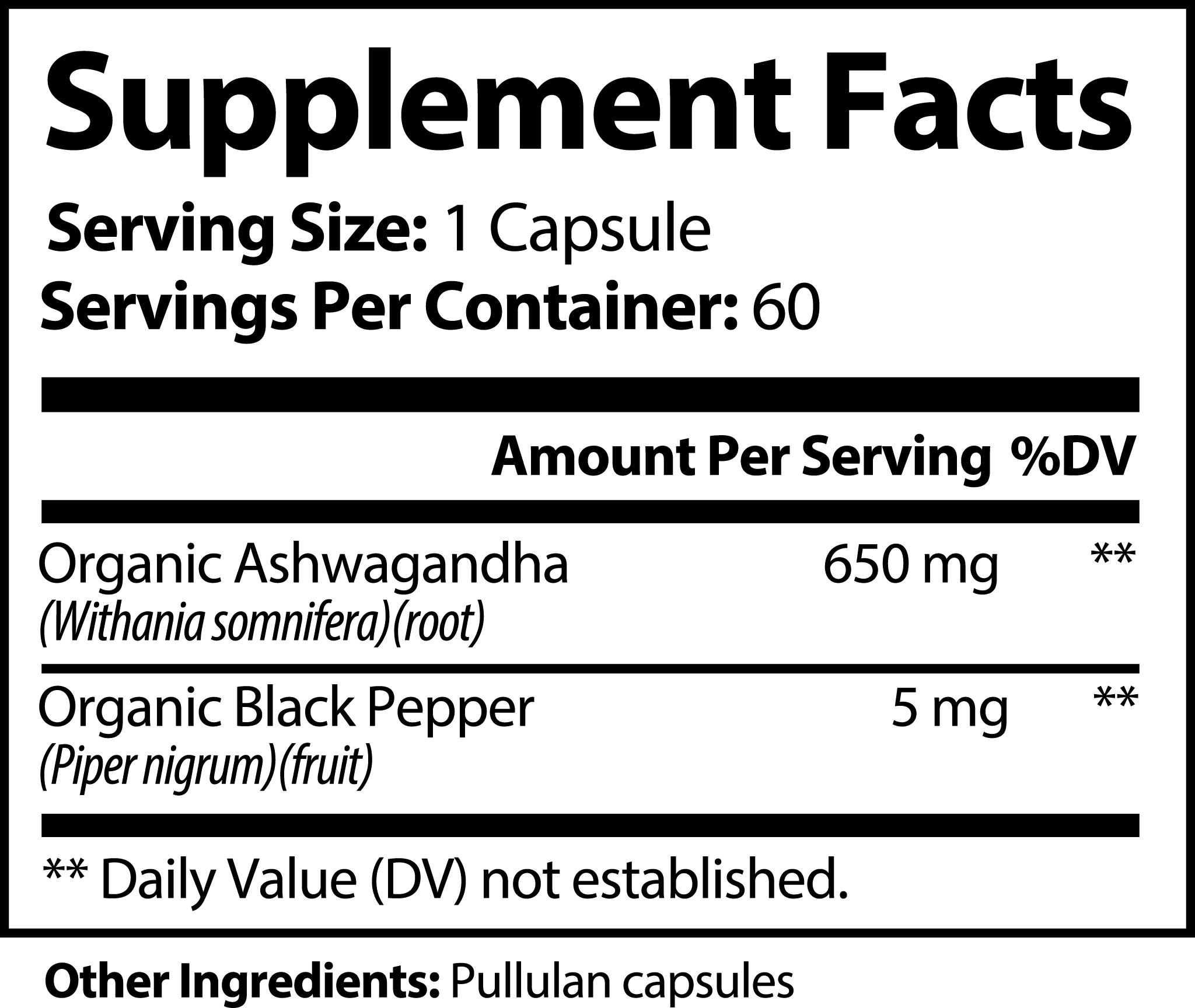 Ashwagandha (1300mg)