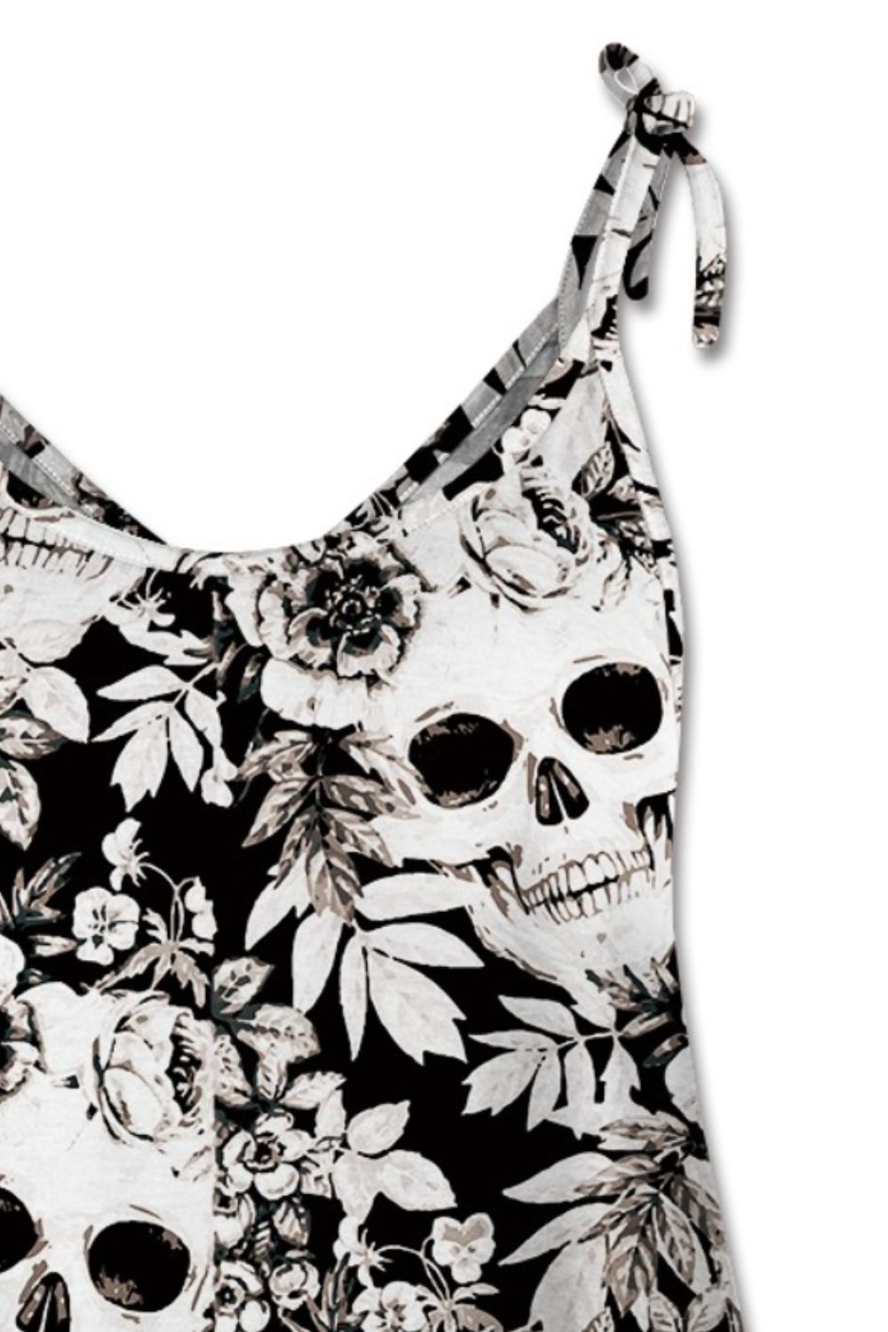 FAM-FAM Skull Print Scoop Neck Cami