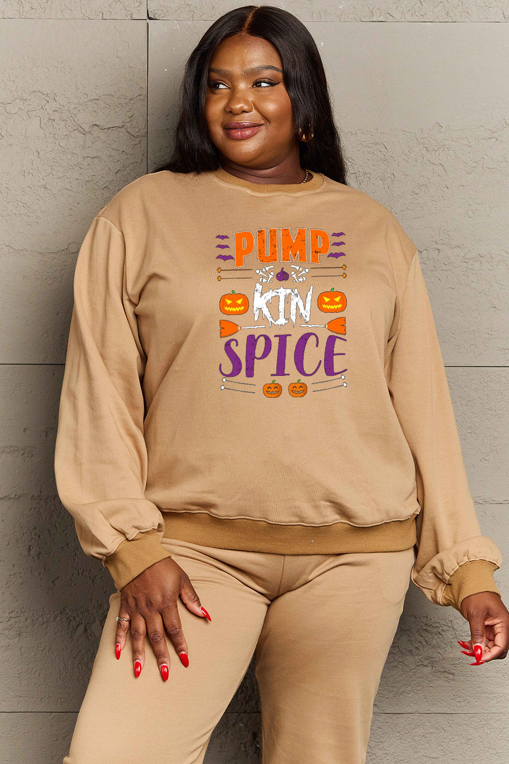 Simply Love Full Size PUMPKIN SPICE Graphic Sweatshirt