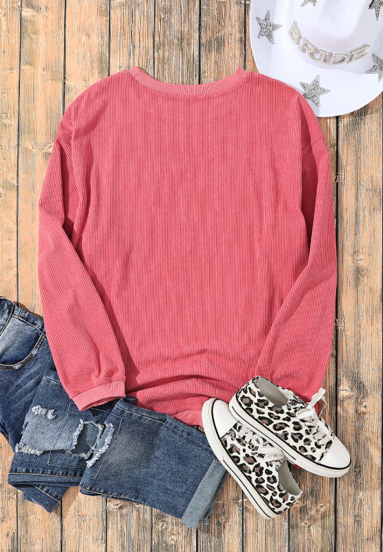 Valentine's Day LOVE Round Neck Long Sleeve Sweatshirt