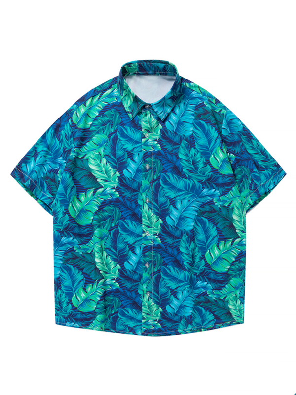 Men's Beach Shirt Hawaiian Vacation Print Short Sleeve Shirt