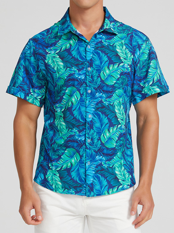 Men's Beach Shirt Hawaiian Vacation Print Short Sleeve Shirt